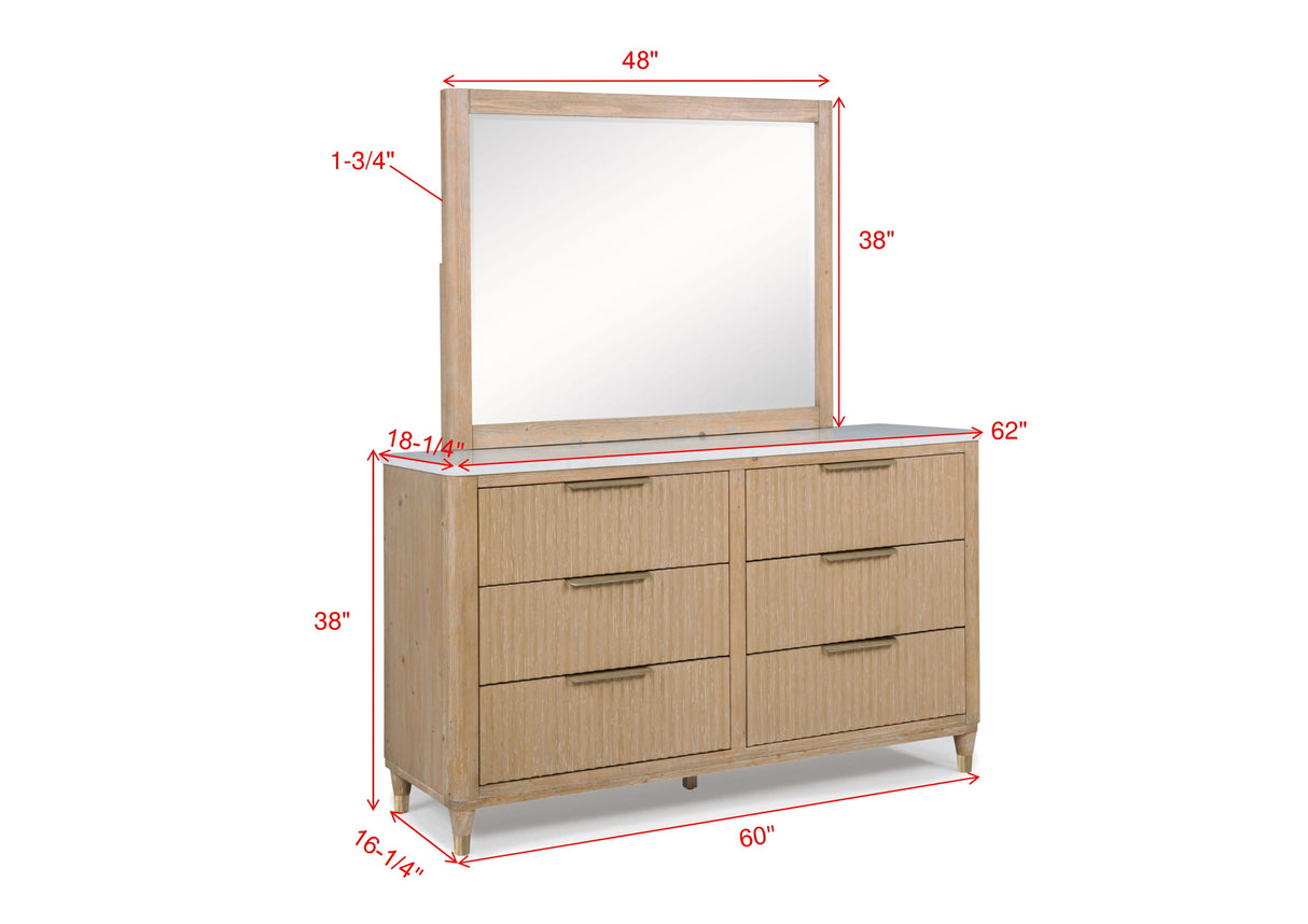 Kara Bedroom Set - Cerused Natural