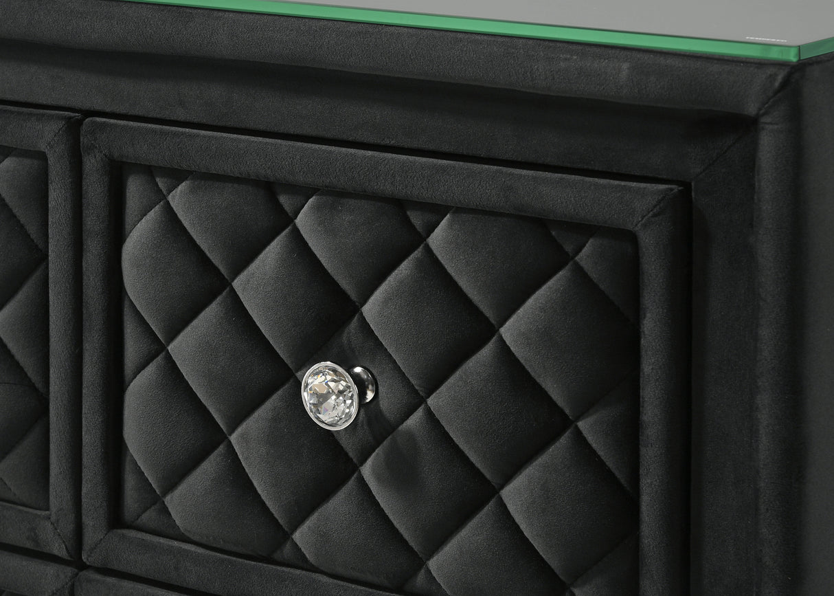 Cameo Panel Bedroom Group - Black