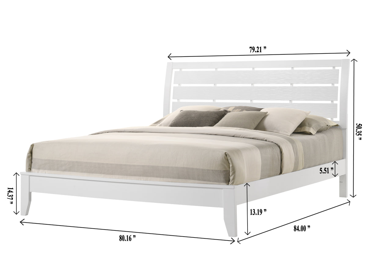 Evan White Bedroom Group King bed