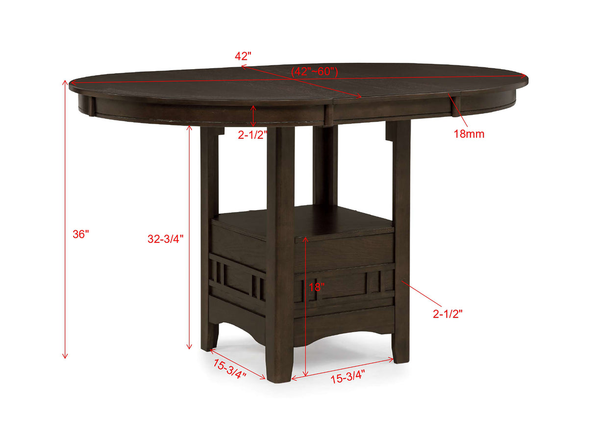 Hartwell Cntr Height Dining Brown