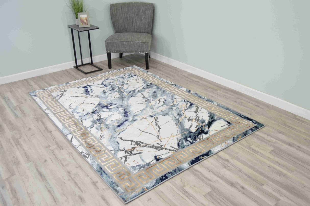 Marble Area Rug 1042 Blue