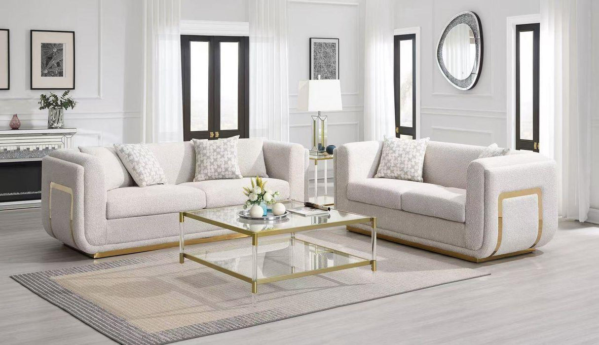 Enzo White 2-Piece (Sofa, Loveseat)