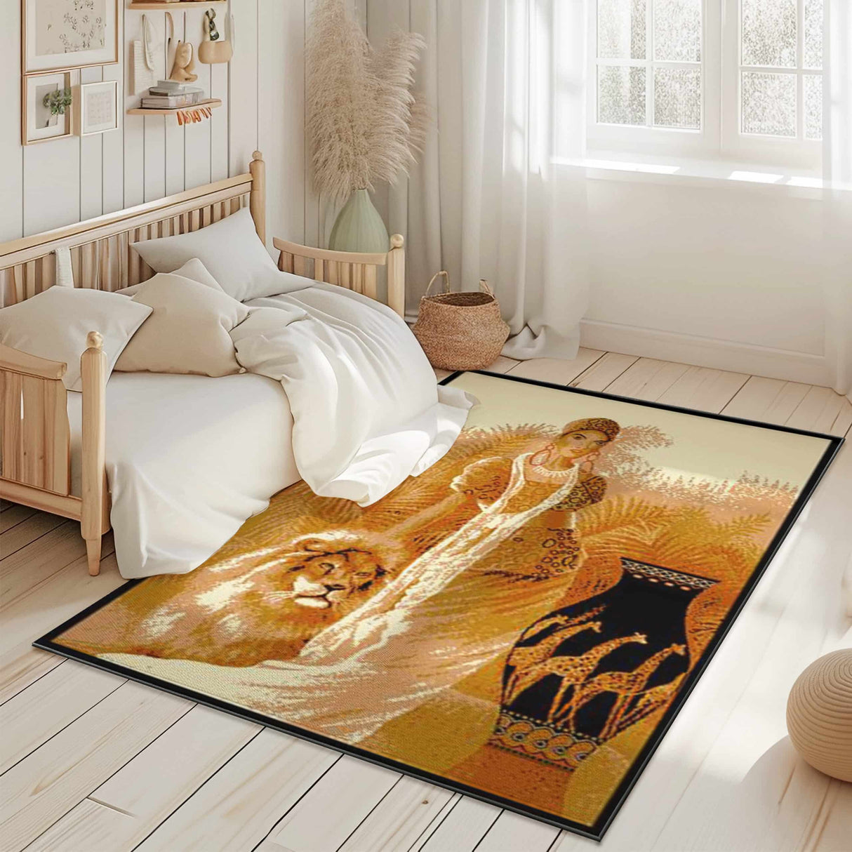 Star Area Rug 1108 Lady With Lion