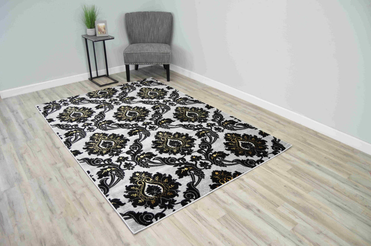 Luxury Area Rug 1130 Black