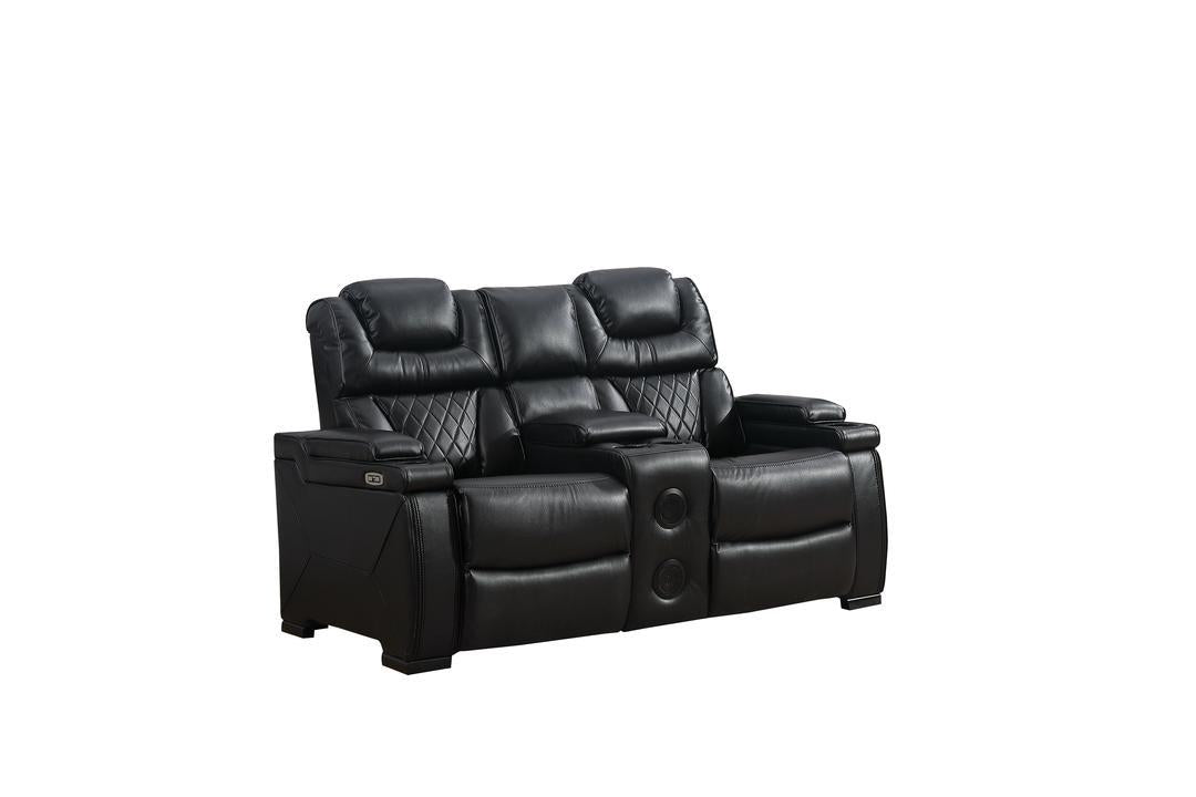 Braden (Power) Living Room Set - Black