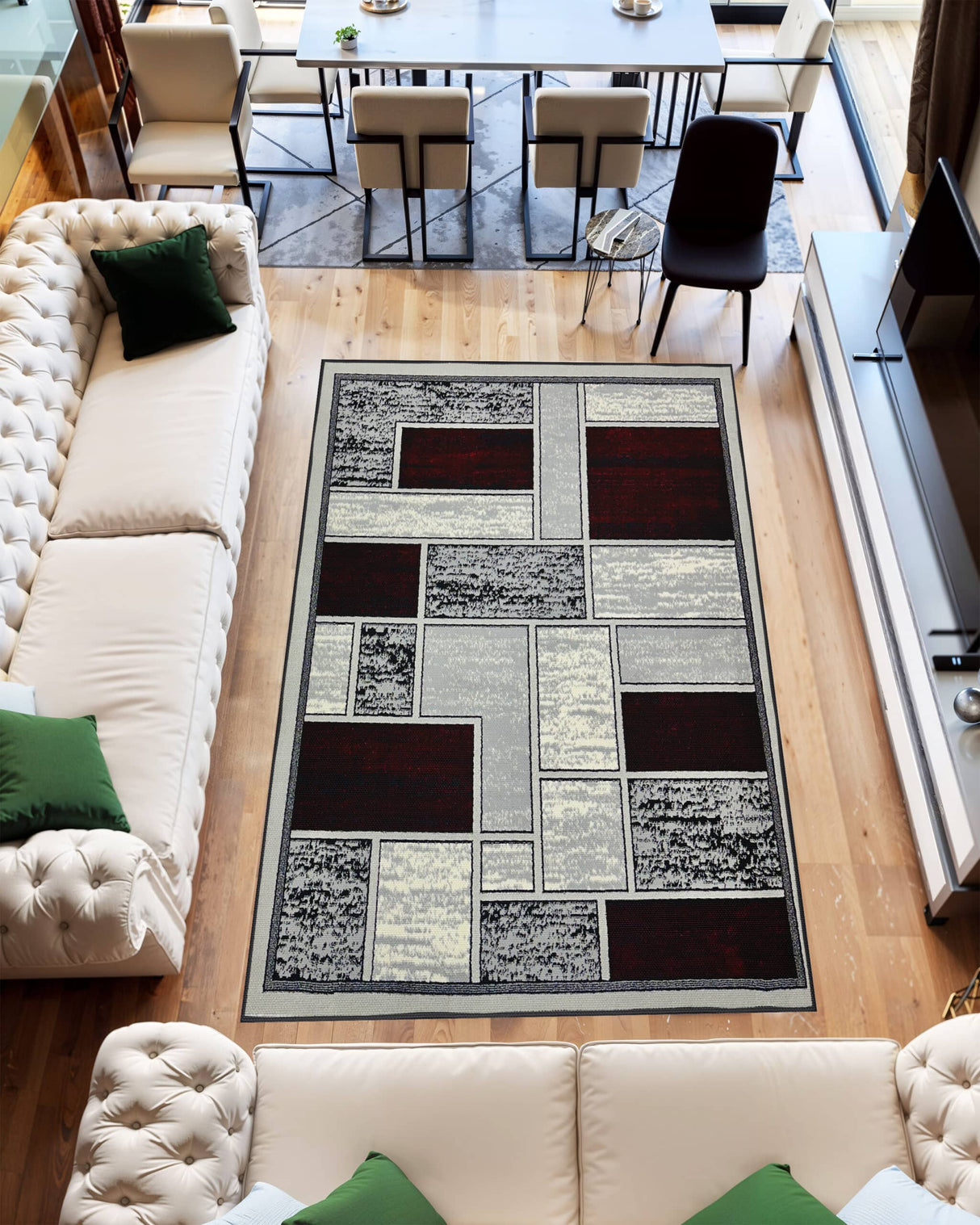Star Area Rug 1309 Red