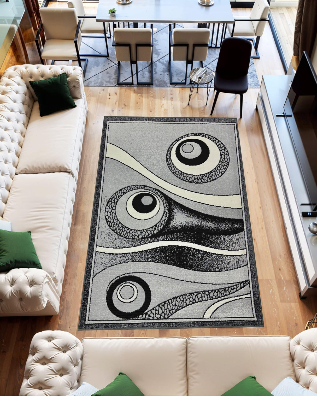 Star Area Rug 1311 Grey