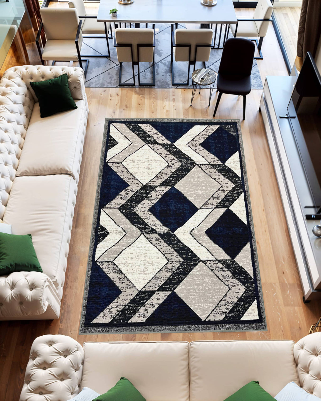 Star Area Rug 1312 Navy