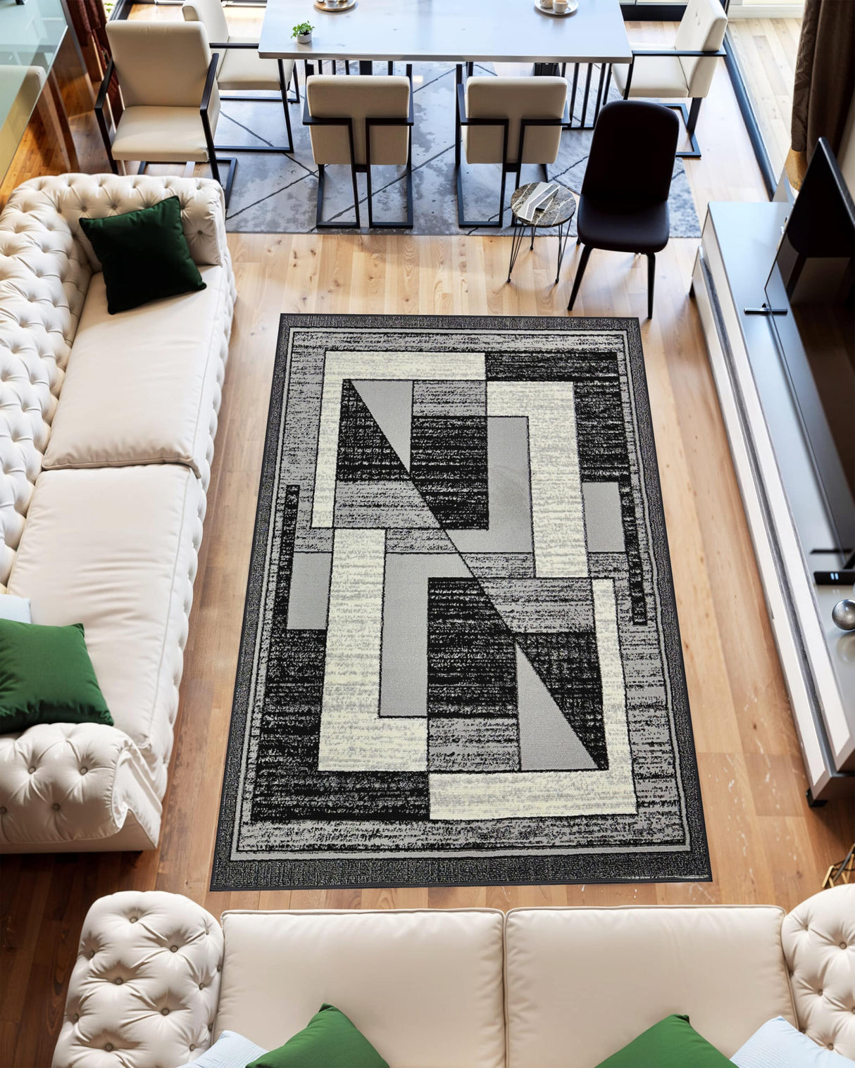 Star Area Rug 1316 Grey