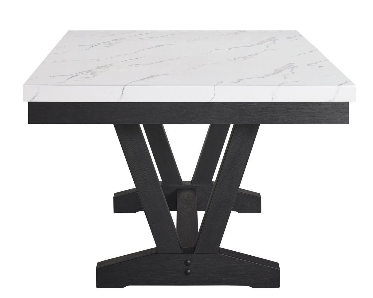 VANCE FAUX MARBLE DINING TABLE