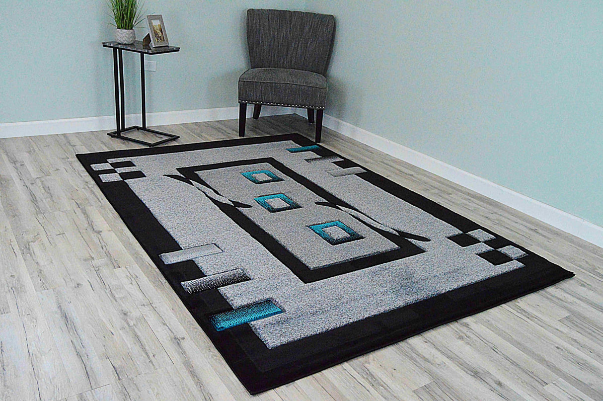 Premium Area Rug 1347 Turquoise