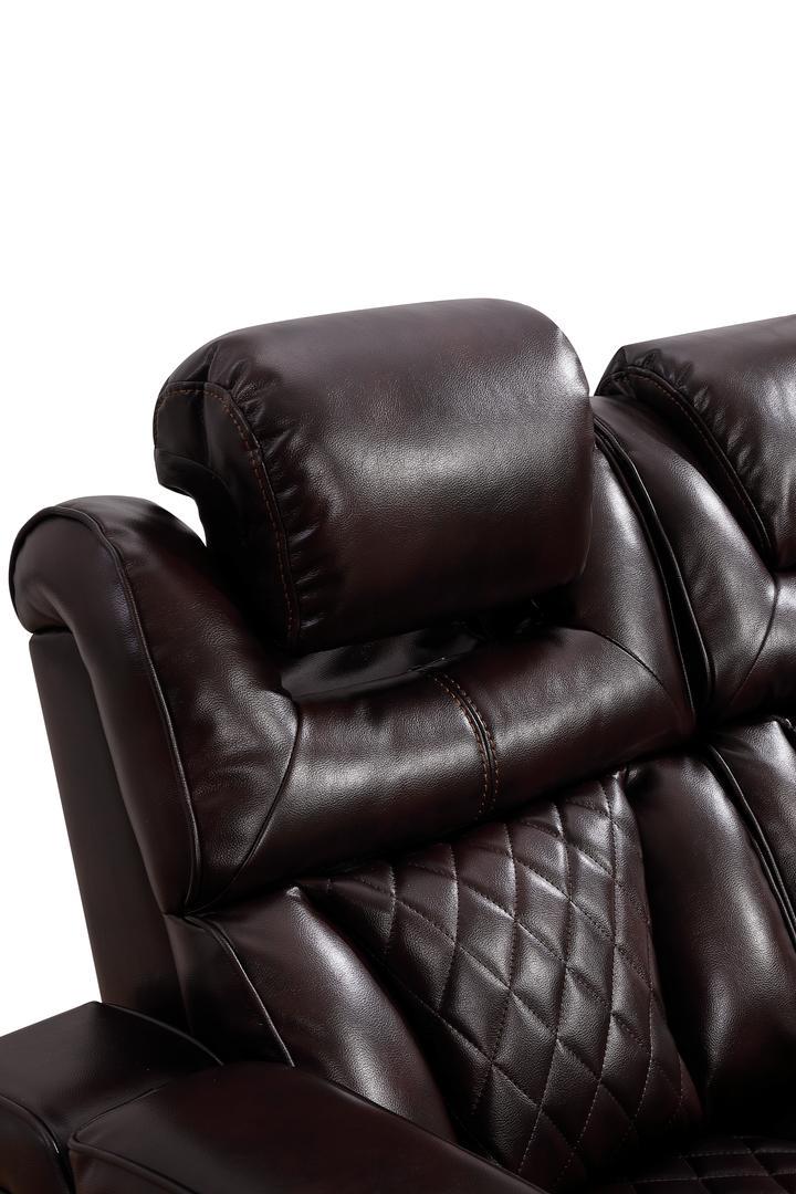 Braden (Power) Brown Recliner Power Seat / Led Light / Power Headrest / - Brown