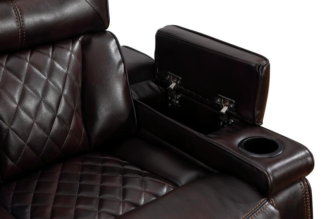 Braden (Power) 3-Piece (Sofa & Loveseat & Chair) - Brown