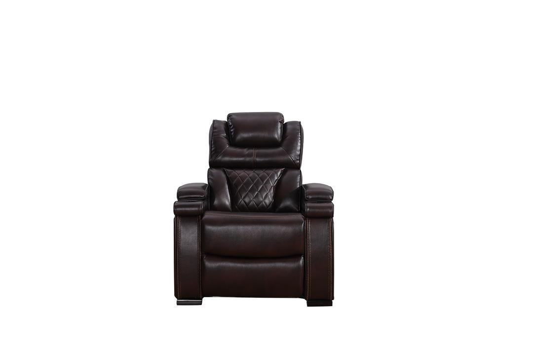 Braden (Power) Living Room Set - Brown