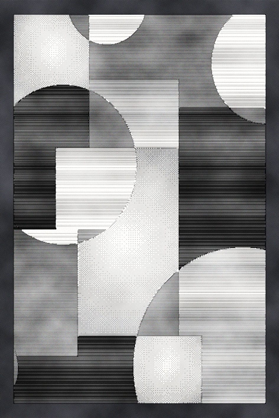 Urban Area Rug 15018 Black-Grey