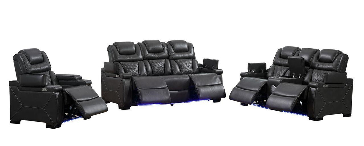 Braden (Power) Loveseat - Grey