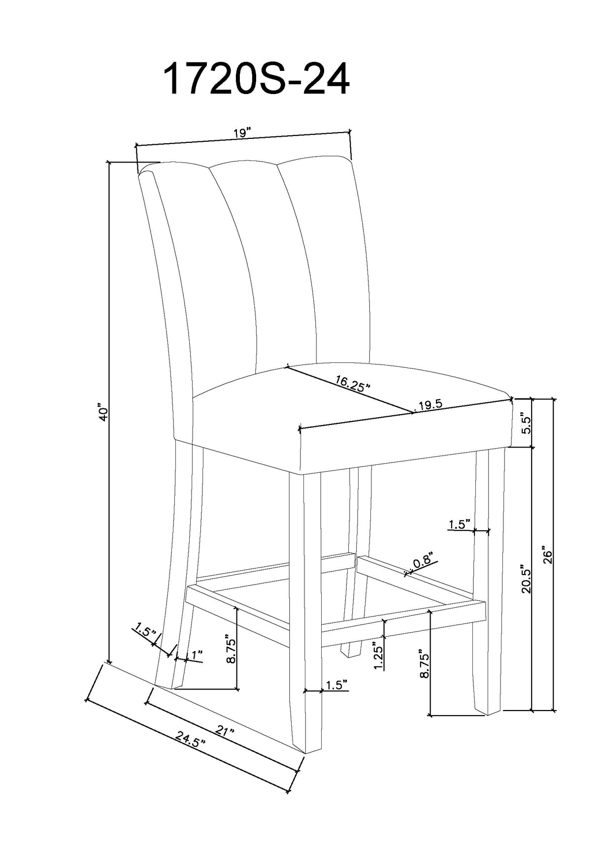 VEGA COUNTER HEIGHT CHAIR
