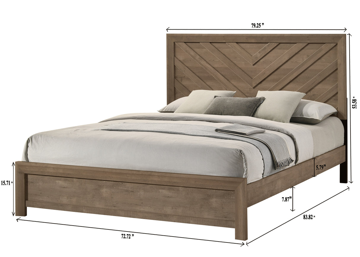 Valor Bedroom Set Light Brown