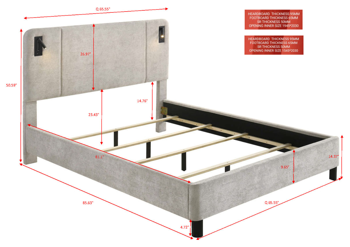 Freya Bed Frame Queen bed