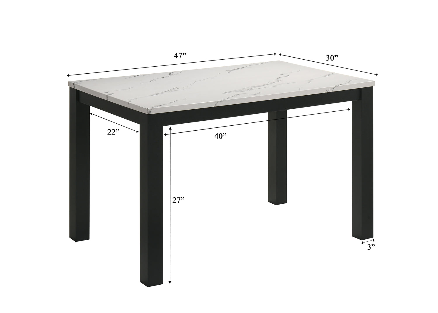 RESIA DINING TABLE-WHITE