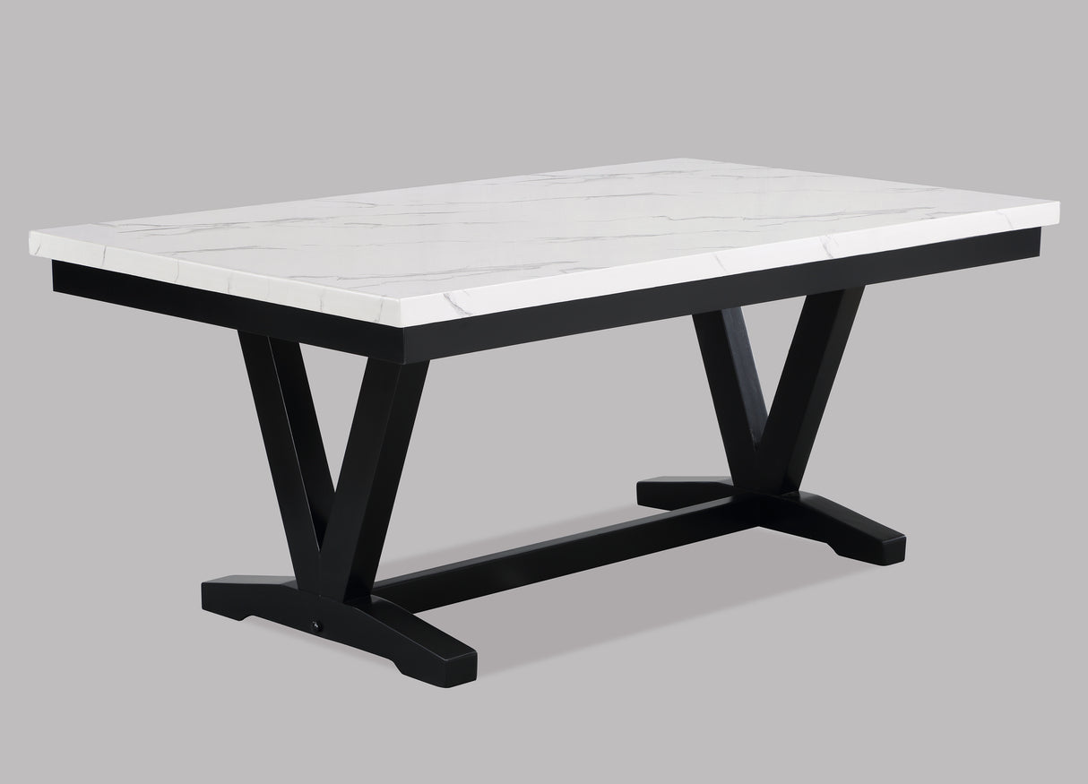 TANNER DINING TBL FAUX CARRARA MBL