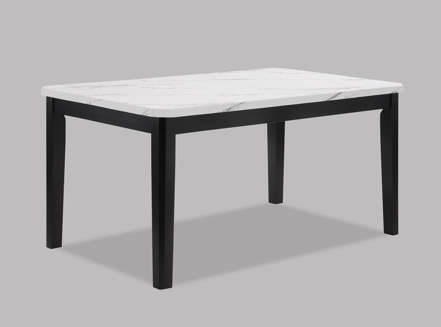 PASCAL DINING WHITE TOP BLACK LEG
