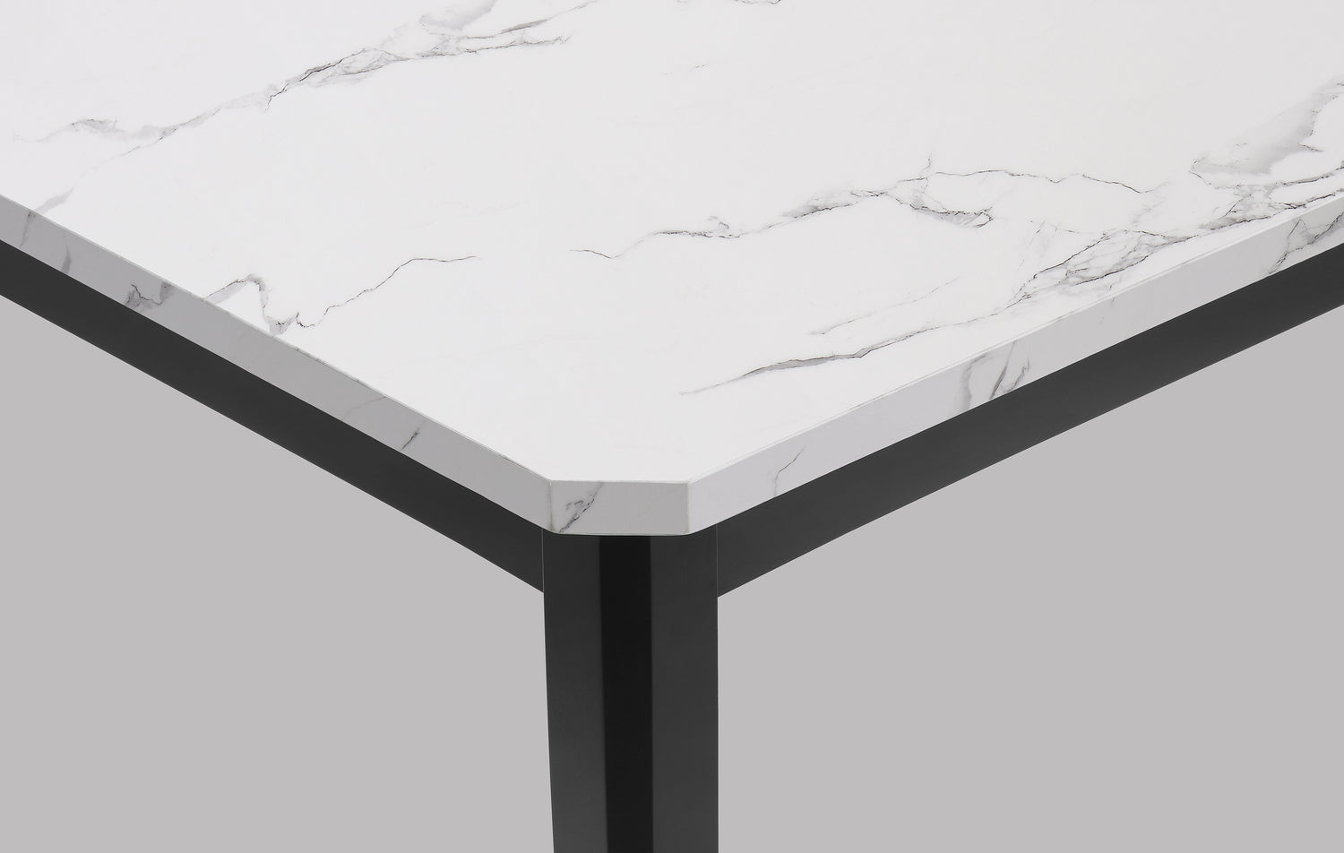PASCAL DINING WHITE TOP BLACK LEG