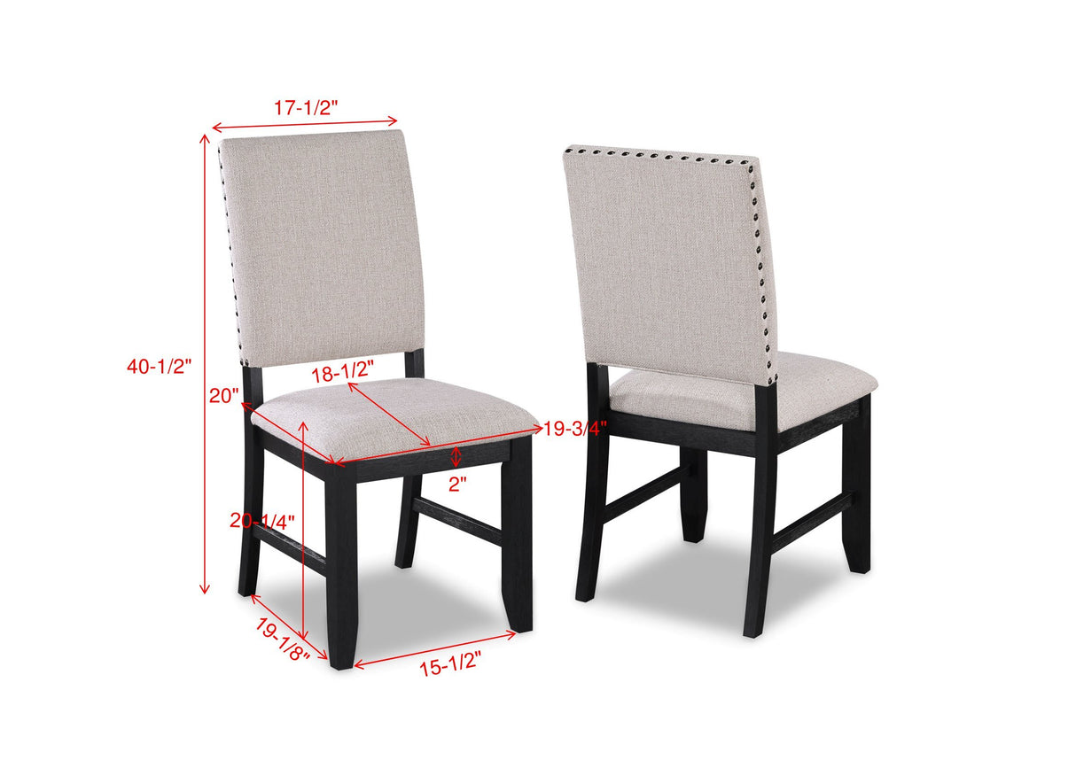 REGENT SIDE CHAIR CHARCOAL BLACK