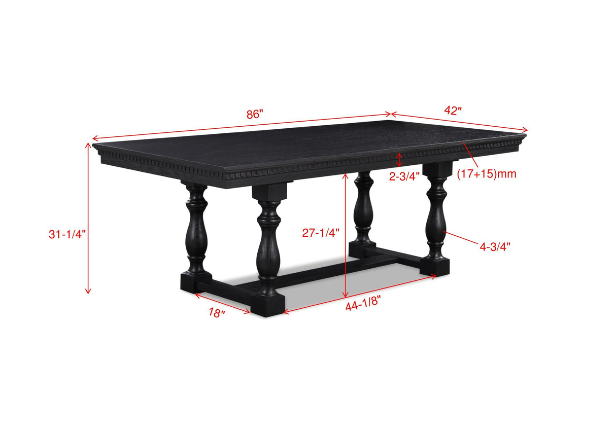 Regent Charcoal Dining Table