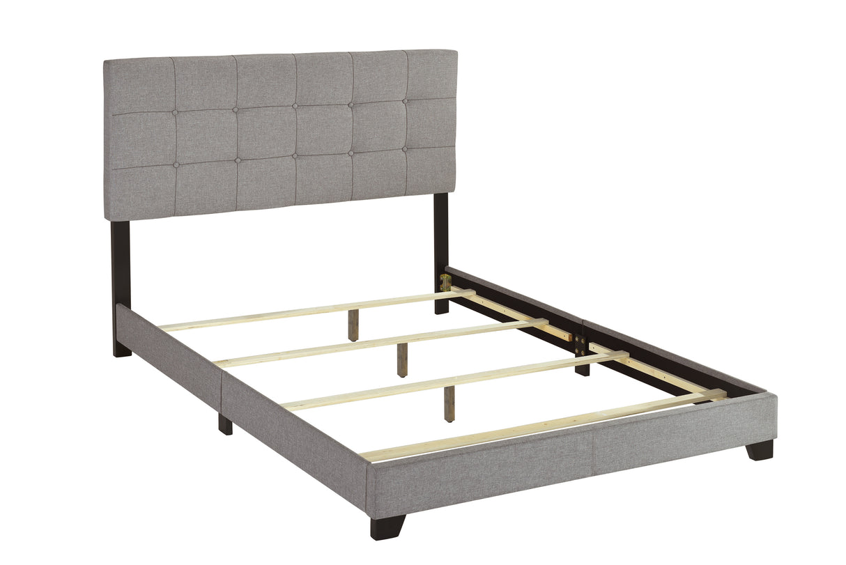 Florence Full Hb+Fb+Side Rail Grey Queen bed