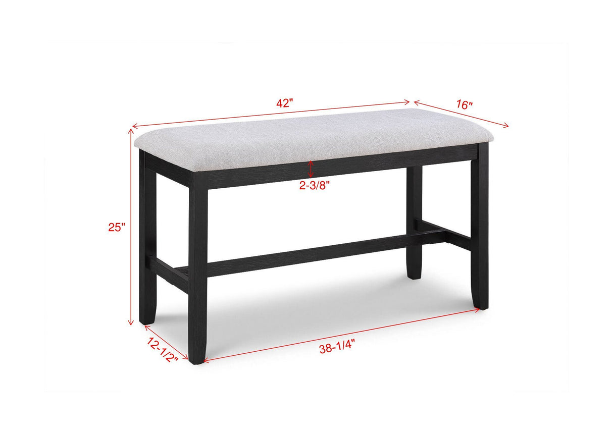 DELFIN COUNTER HT BENCH-LIGHT GREY