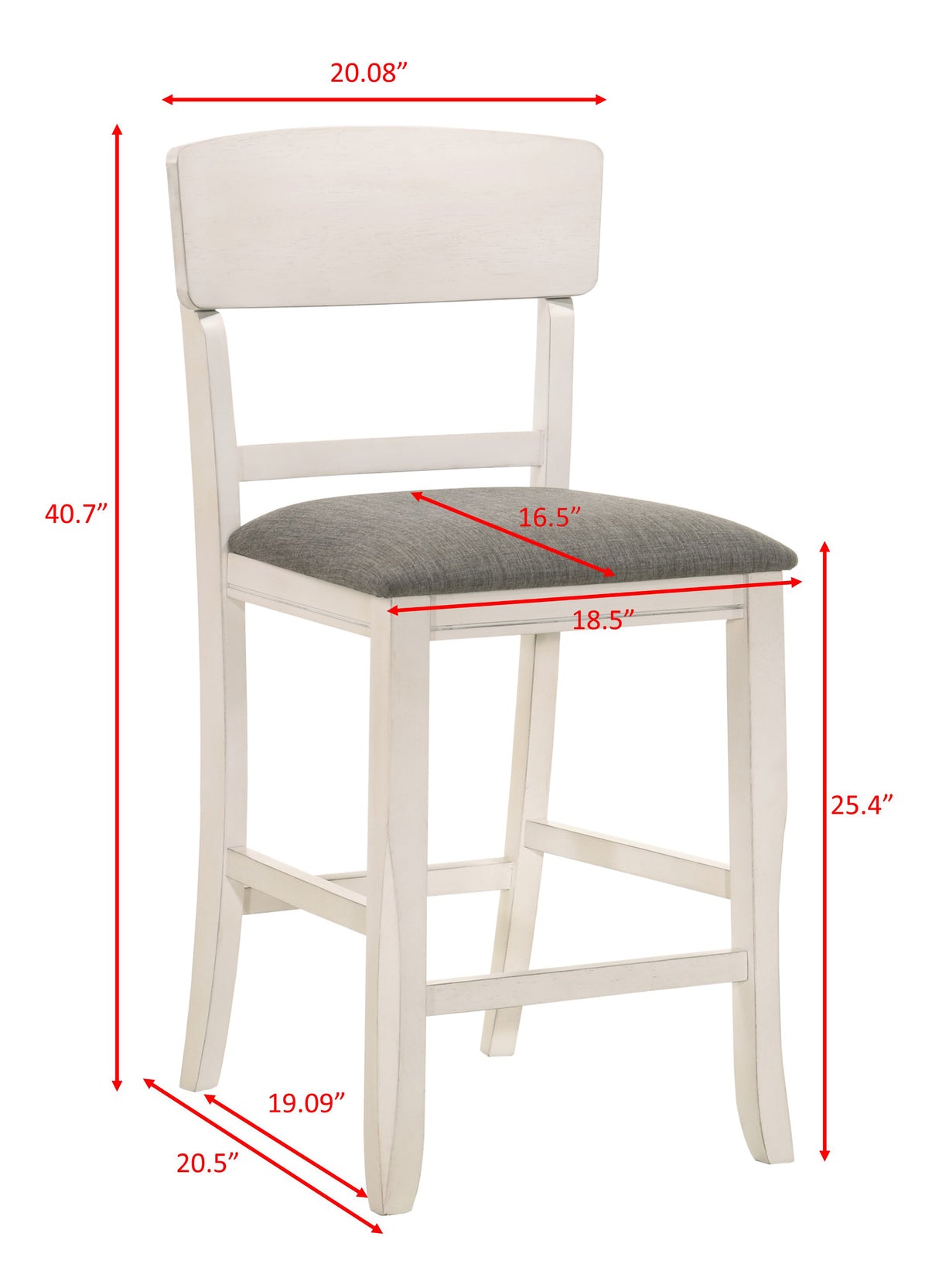 CONNER CHALK GREY CTR HT CHAIR