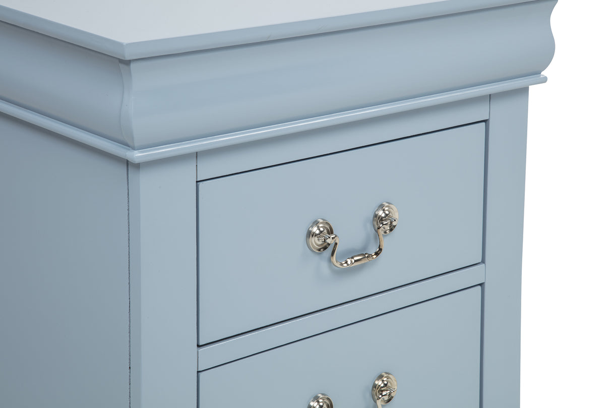 Louis Philip Blue Bedroom Group