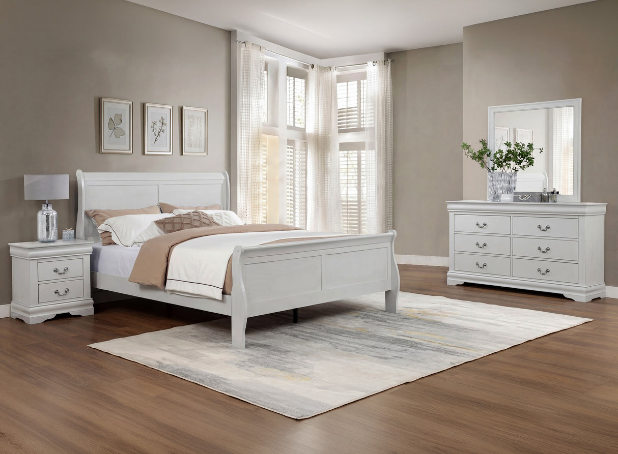 Louis Philip Greige Bedroom Group set