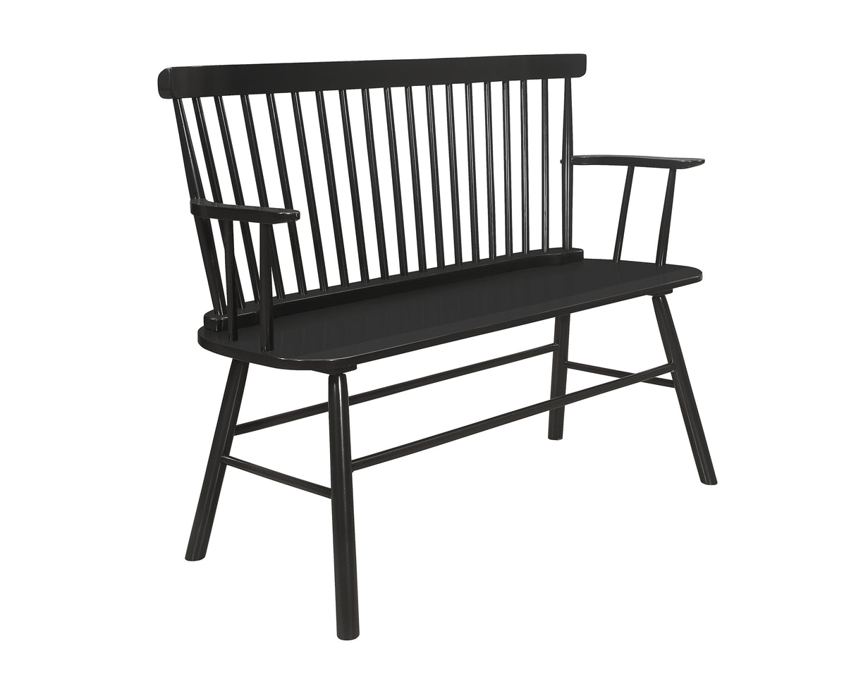 JERIMIAH SPINDLEBACK BENCH BLACK