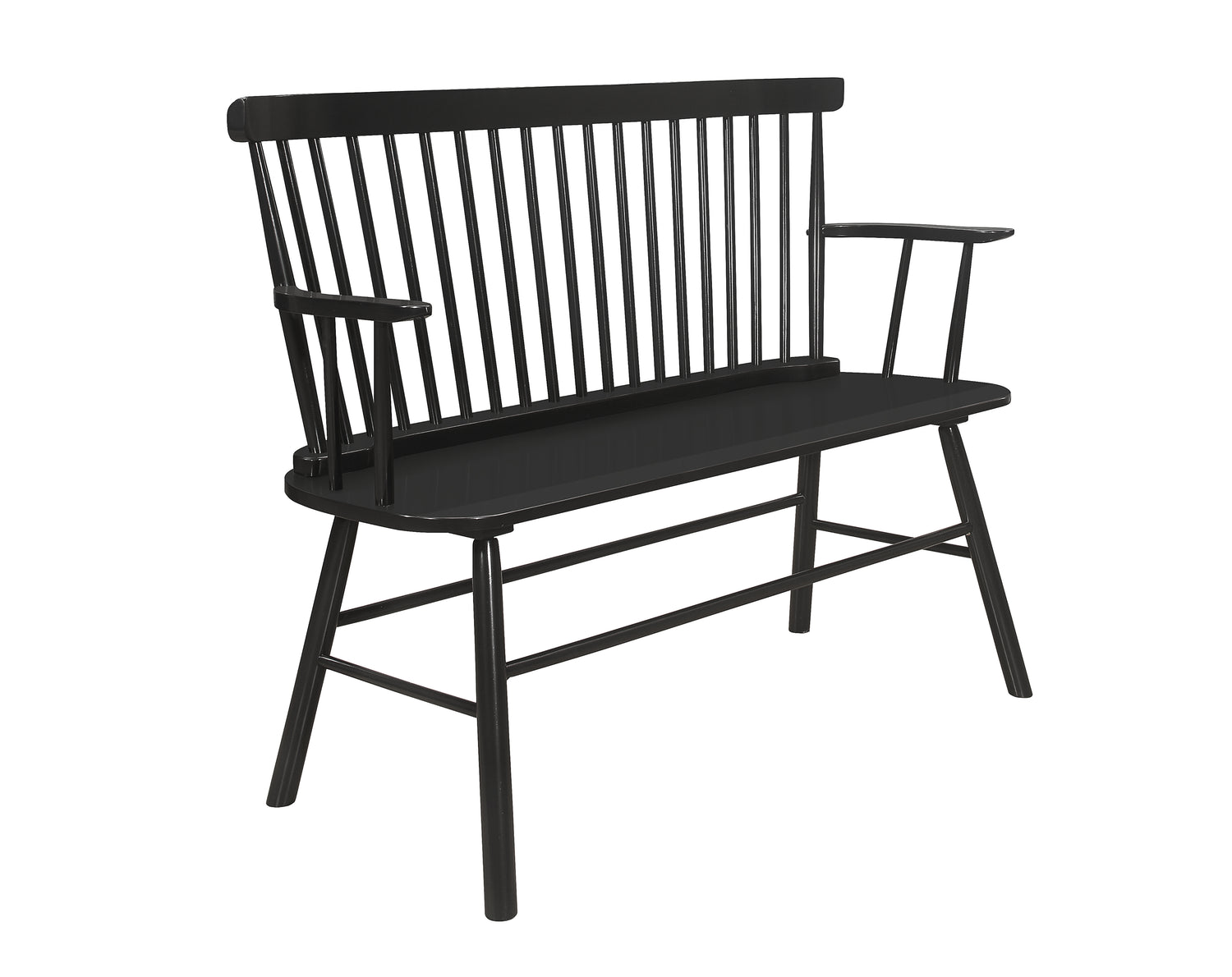 JERIMIAH SPINDLEBACK BENCH BLACK