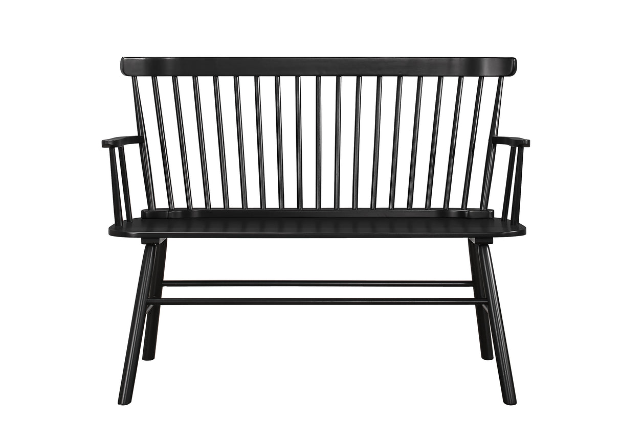 JERIMIAH SPINDLEBACK BENCH BLACK