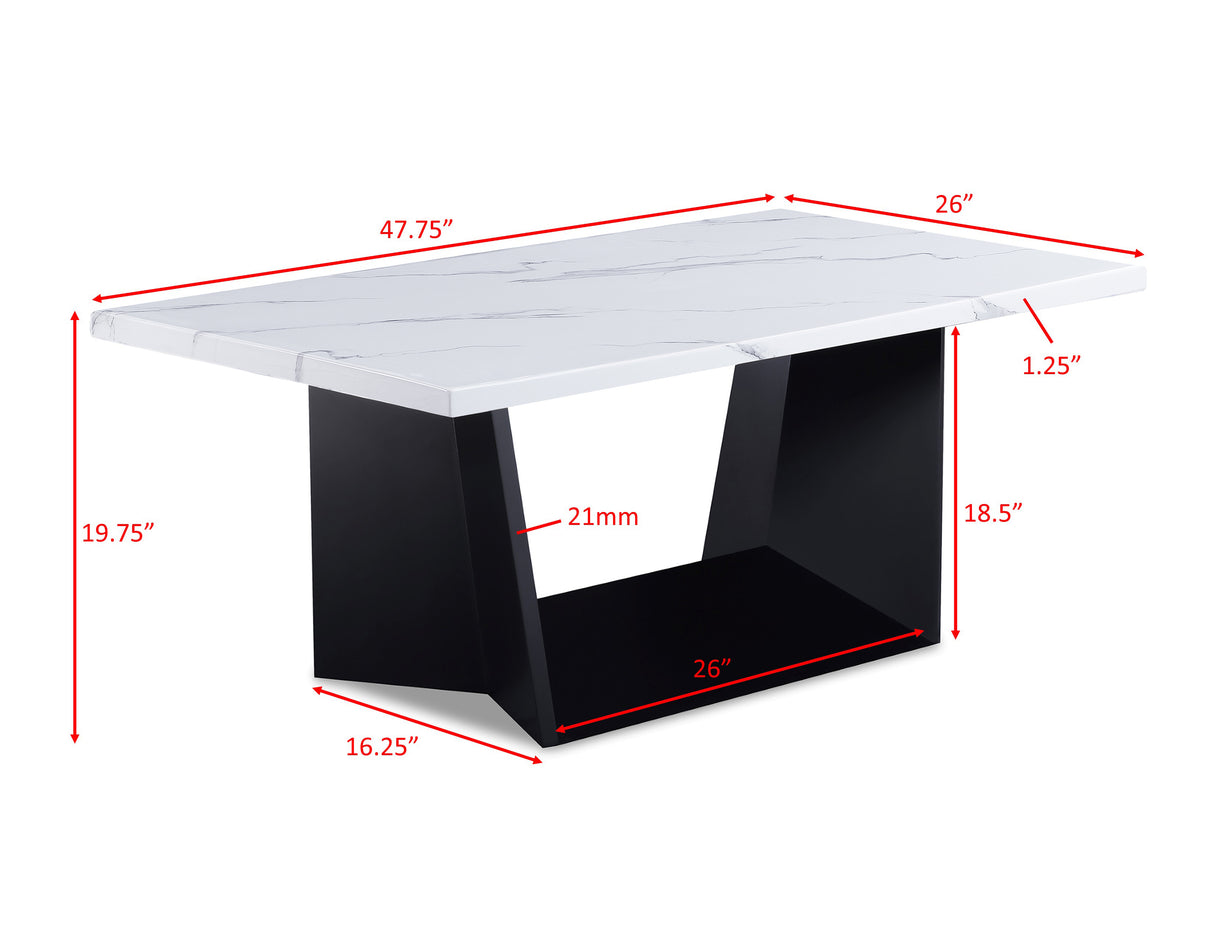 Faux Black Coffee Table Set