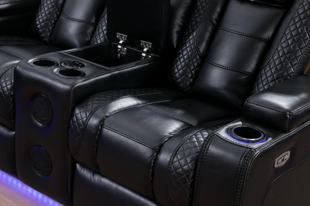 Knox Black Recliner