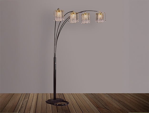 Rain Drop Arc Lamp 84" - Black