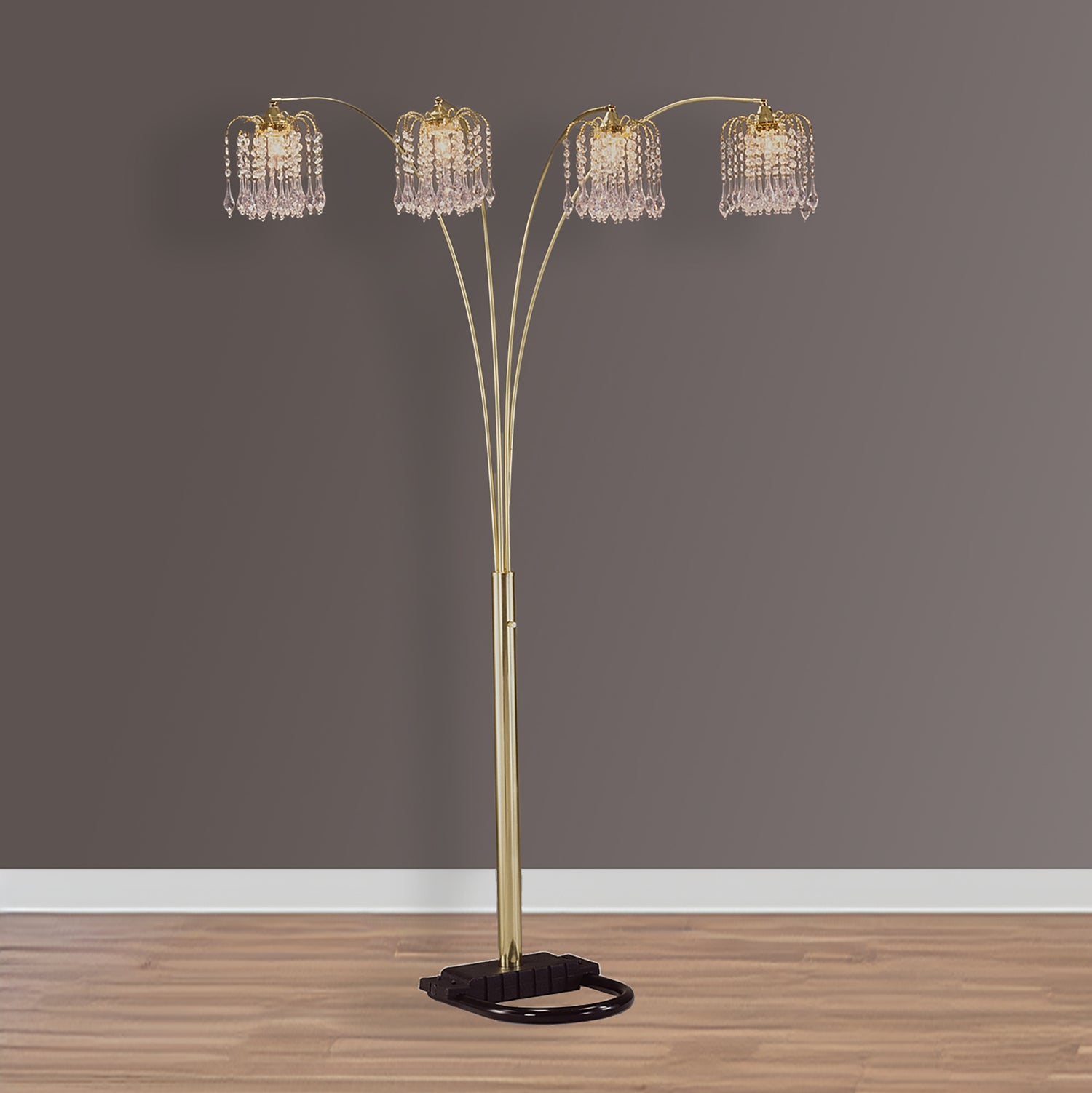RAIN DROP ARC LAMP 84 H GOLD