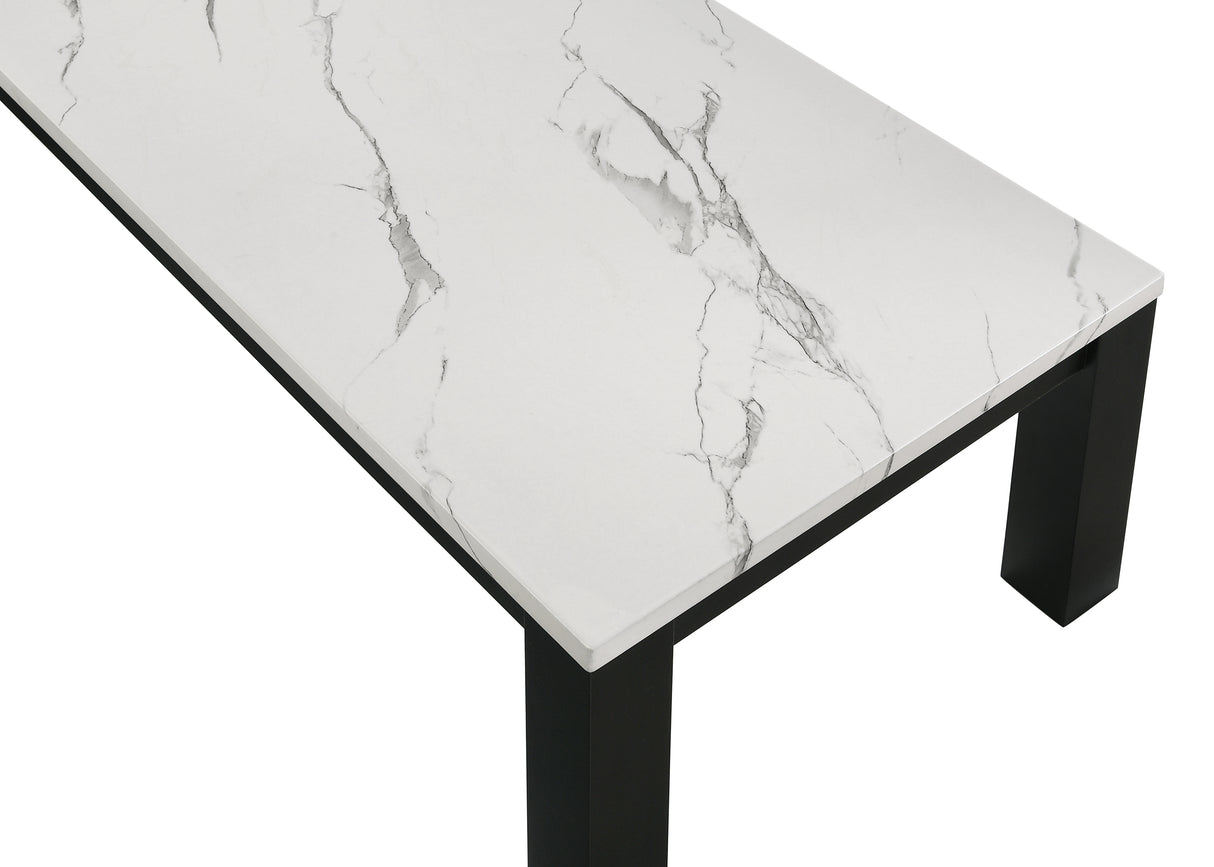 Ivy 3-Piece Cocktail Set Faux Marble White