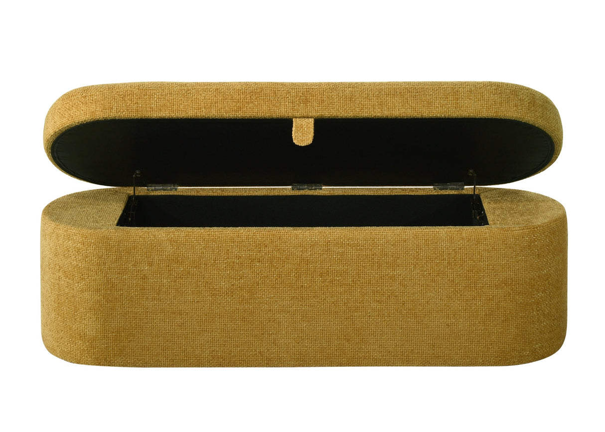 PHILIPA STORAGE BENCH- GOLD TWEED