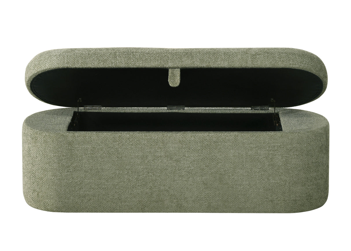 PHILIPA STORAGE BENCH-L.GREEN TWEED