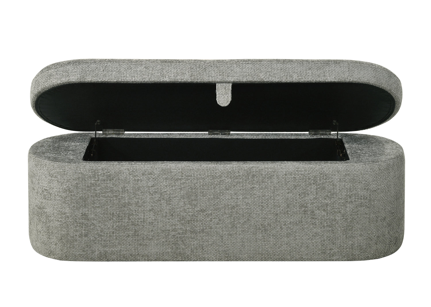 PHILIPA STORAGE BENCH- L.GREY TWEED