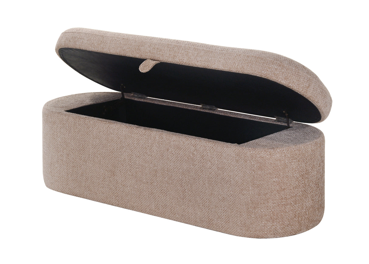 PHILIPA STORAGE BENCH- MAUVE TWEED