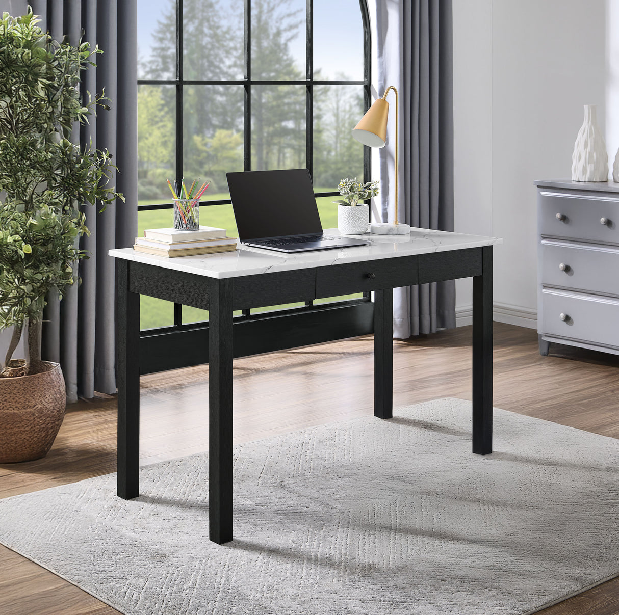 RYLEE FAUX MARBLE DESK