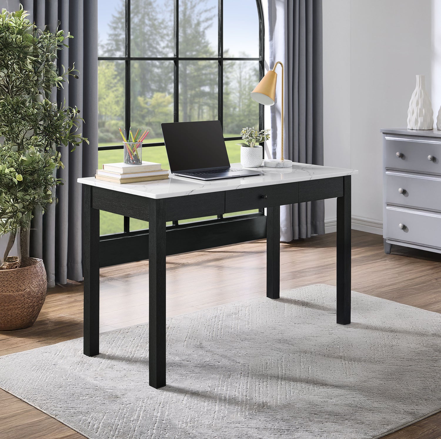 RYLEE FAUX MARBLE DESK