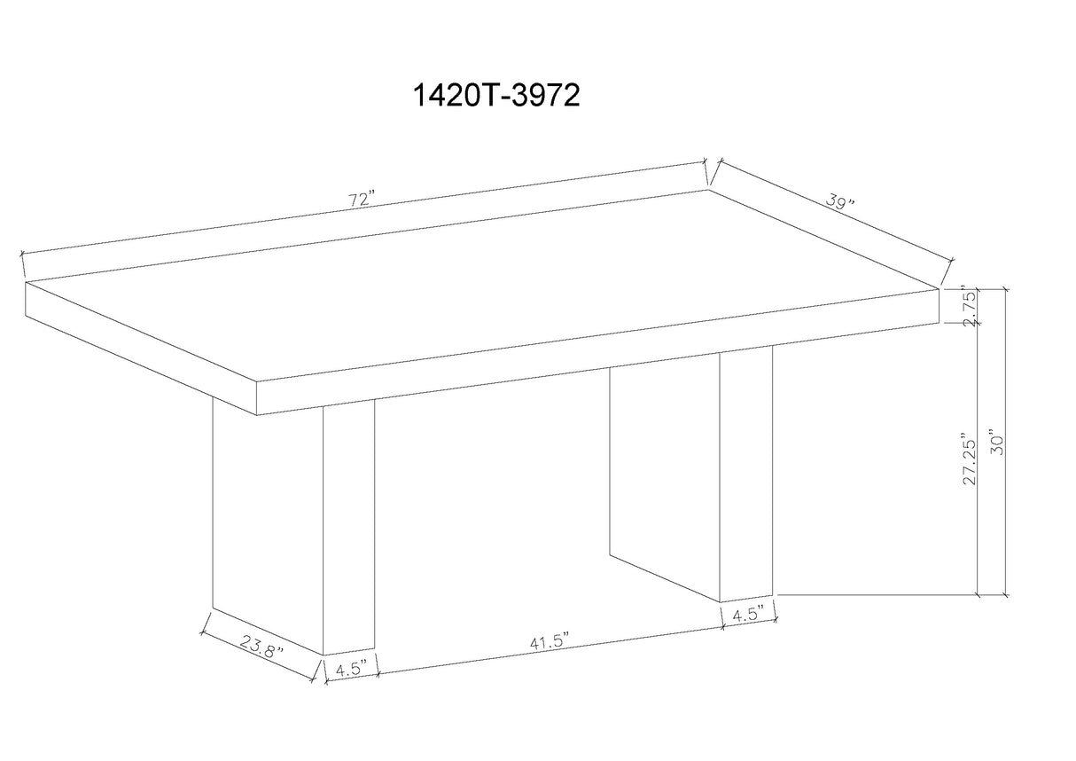 Vega Faux Marble Dining Set