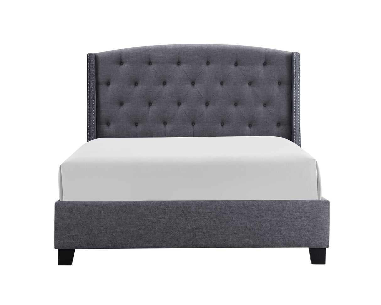 Eva Grey King Bed